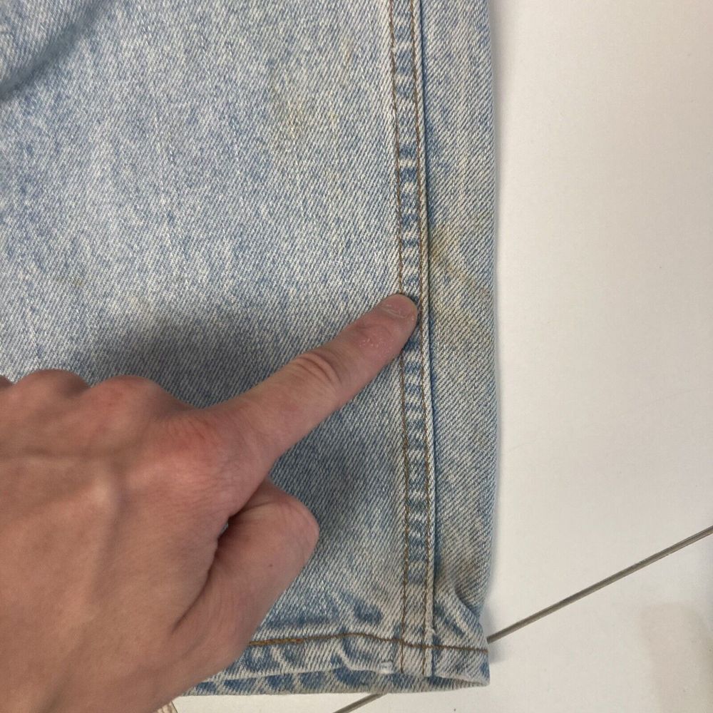 Vintage Levi's 550 Made in USA 1994 38x32 Tapered Leg Relaxed Fit Light Wash 90s - Picture 8 of 15